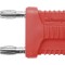 Conector banană 4mm roșie 12A 33VAC 70VDC punte stacabilă