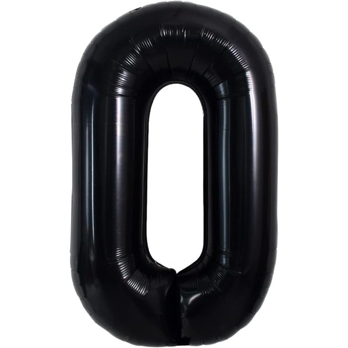 Balon folie metalizata litera o, flippy, 40 cm, umflati cu heliu sau aer, ambalaj individual, pai inclus, negru