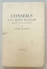 CONSEILS A UN JEUNE FRANCAIS par ANDRE MAUROIS , 1938 , EXEMPLAR 598 *