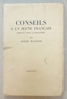 CONSEILS A UN JEUNE FRANCAIS par ANDRE MAUROIS , 1938 , EXEMPLAR 598 * foto