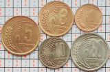 Set 5 monede Bulgaria 1, 3, 5, 10, 20 stotinki 1951, 1954 KM# 50-53,55 - A035, Europa