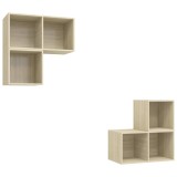 Set de dulapuri TV, 4 piese, stejar sonoma, lemn prelucrat