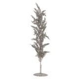 Cumpara ieftin Copac decorativ metal plastic argintiu 12x12x60 cm