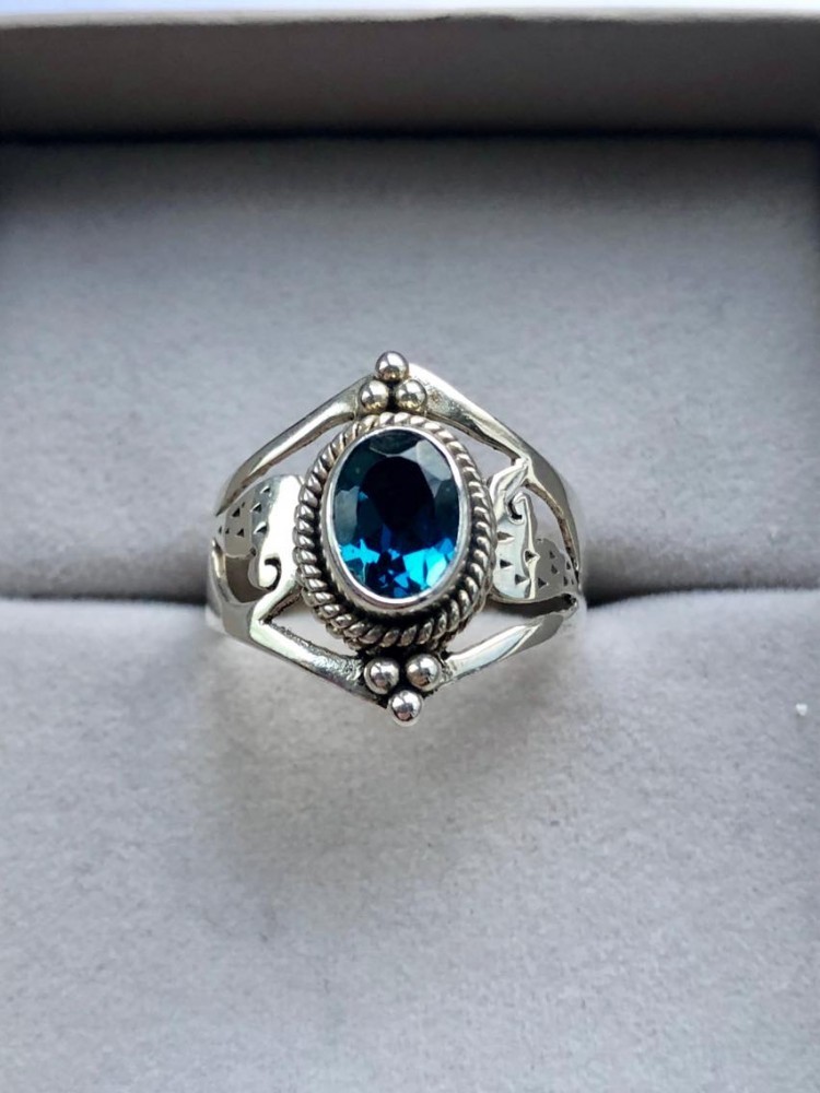 INEL ARGINT CU LONDON BLUE TOPAZ, 57 - 67 | Okazii.ro