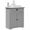 vidaXL Dulap pentru chiuvetă de baie &bdquo;BODO&rdquo; gri 70x35x80 cm