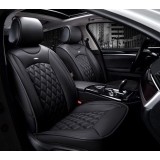 2 x LUX Huse Scaune pentru Masini Auto Universal Negru Eco Piele