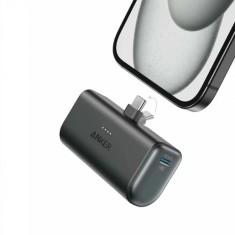POWER BANK Anker &amp;quot;Nano&amp;quot; 5.000 mAh, 22.5W PD si Power IQ 3.0, 1 x USB, 1 x USB-C pliabil, ActiveShield 2.0, 99g, negru, &amp;quot;A1653H11&amp;quot; (timbru verde 0.98 l foto