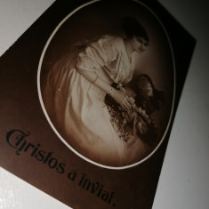 CARTE POSTALA / FELICITARE PASTE ,CHRISTOS A INVIAT, STAMPILA BRAILA ANII 1900