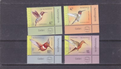 ROMANIA 2022 COLIBRI PASARI Serie 4 timbre CU MARGINE TAB LP.2379 MNH** foto