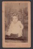 Fotografie CDV - Fetita pe scaun in studio - Atelier J. Niculescu - Bucuresti