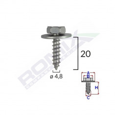 Surub Fixare Elemente Motor Pentru Toyota 4.8X20mm Set 10 Buc 137230 C60611-RMX