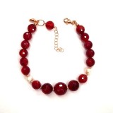 Cumpara ieftin Brățară Dream din agat rubiniu și perle