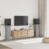 Gossi noptiere, 2 buc., sonoma gri, 30x30x80 cm, lemn prelucrat