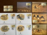 Kazahstan - serie 4 timbre MNH, 4 FDC, 4 maxime, fauna wwf