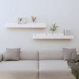 Rafturi de perete, 2 buc., alb, 80x12x9 cm, lemn masiv de pin GartenMobel Dekor, vidaXL