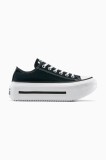 Converse teniși Chuck Taylor All Star Lift Double Stack culoarea negru, A15490C