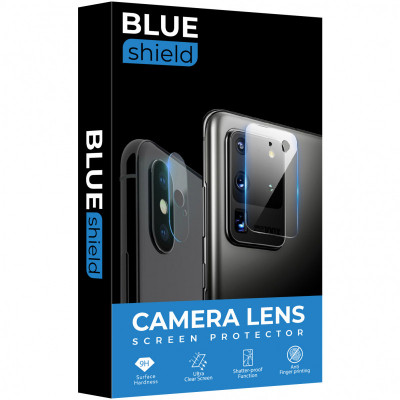 Folie Protectie Camera spate BLUE Shield Samsung Galaxy S21 FE 5G, Sticla securizata, 0.15mm, 2.5D, 9H foto