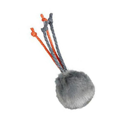 Jucărie din pluș pentru pisici cu clopoțel și sfori - 4 cm foto