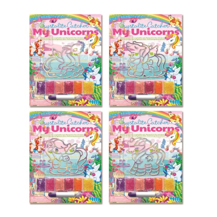 Mini set creativ cu margele de nisip - Unicorni