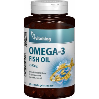 Omega 3 Ulei de Peste 1200mg Vitaking 90cps foto