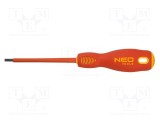 Şurubelniţă izolată plată SL 3 NEO TOOLS 100mm 1kV AC