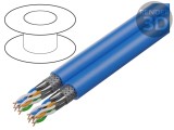 Cablu de rețea Goobay S/FTP Cat 7a LSZH albastru 50m