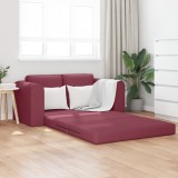 VidaXL Canapea pat 2 &icirc;n 1 vin roșu 148x71x83 cm țesătură