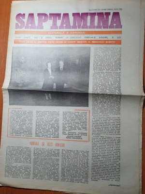 saptamana 13 ianuarie 1989-articol nadia comaneci,vibrant omagiu elena ceausescu foto