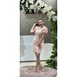 Rochie roz pudra din dantela