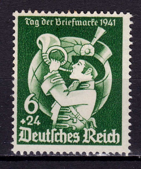 ✅ ( S44 ) Germania Reich 1941 &quot; Ziua Marcii Postale &quot; serie completa Michel 762 , nestampilat/negumat