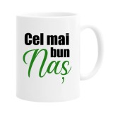 Cana alba personalizata &quot;Cel mai bun Nas&quot;, INOVATIX&reg;. 330ml
