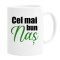 Cana alba personalizata &quot;Cel mai bun Nas&quot;, INOVATIX&reg;. 330ml