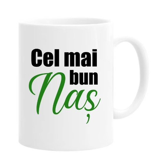 Cana alba personalizata &quot;Cel mai bun Nas&quot;, INOVATIX&reg;. 330ml
