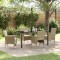vidaXL Set de masă pentru grădină cu pernă 5 pcs Bej Rattan poli 3379739