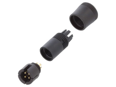 Conector circular tată 4-PIN aurit 3A foto
