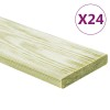 Plăci de pardoseală 24 buc. 2,88 m&sup2; 1 m, lemn masiv pin tratat
