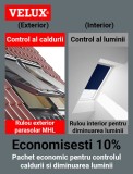 Pachet Velux MHL + RHZ: Rulou Exterior + Interior Confort Standard ROZ. Control Caldura &amp; Lumina. Economiseste 10%