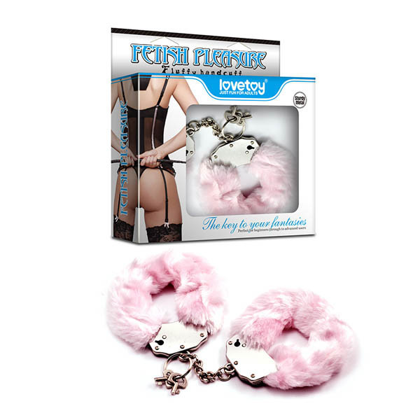 Catuse Fetish Pleasure Fluffy Hand Cuffs, Pink