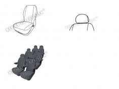 Huse scaune auto VW Touran pentru scaunele separate din spate (2buc - 1 husa scaun si 1 husa tetiera ) pentru al doilea rand de scaune foto
