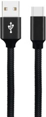 Cablu de date si alimentare USB Type C 3.1, Fast charging, Premium, Negru, 2m foto