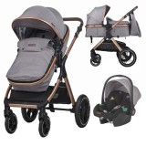 Carucior transformabil 3in1 Coccolle Melora, Moonlit Grey