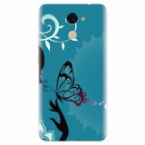 Husa silicon pentru Huawei Nova Lite Plus, Blue Butterfly