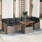 vidaXL Set de masă pentru grădină 8 pcs Gri și Brown 100 x 55 x 73 cm 3349803