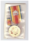 Medalia 25 de ani de la proclamarea Republicii, la plic cu bareta, nepurtata