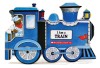 Carte tip board book 'I Am a Train' cu informatii despre trenuri, in forma de tren, limba engleza