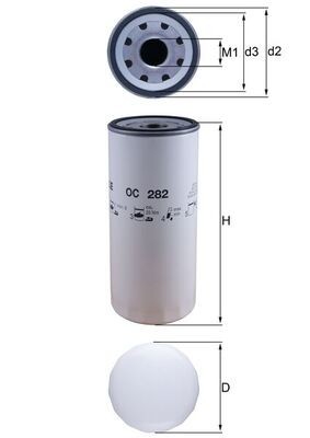 MAHLE OC 282 Filtru ulei