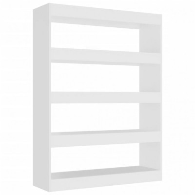 Bibliotecă/Separator cameră, alb, 100x30x135 cm foto