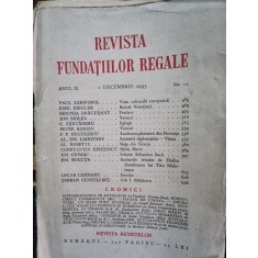 Revista Fundatiilor Regale - Anul II 1 Decembrie 1935 Nr. 12