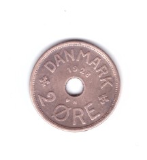 Moneda Danemarca 2 ore 1928, stare buna, curata