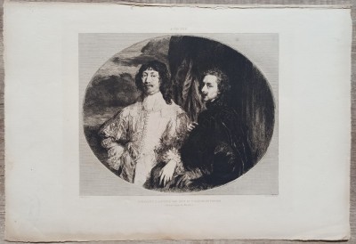 Portretele lui A. van Dyck si al lui Endymion Porter// gravura A. Quantin foto